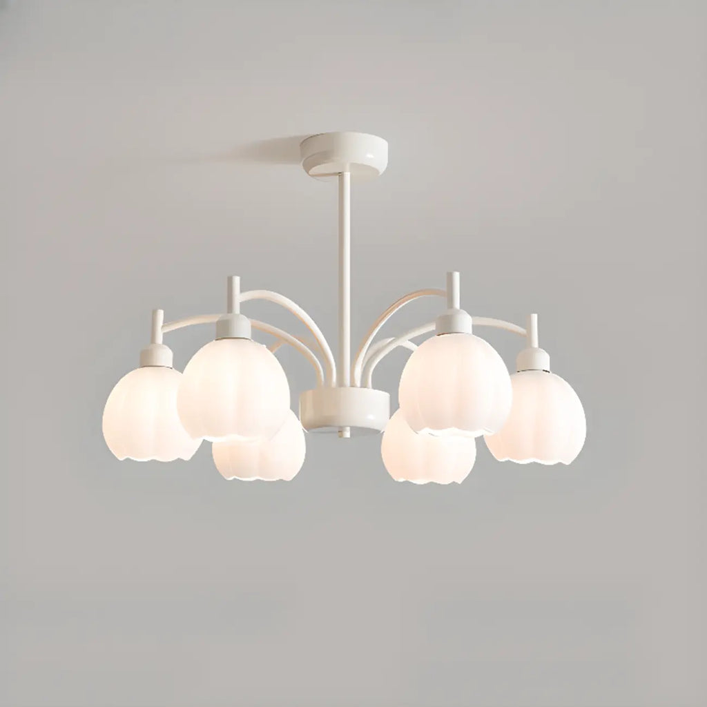 Lustre moderne à 6 lumières en forme de fleur pour salon