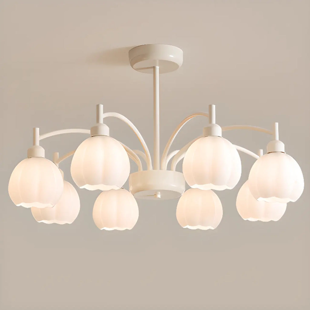 Lustre moderne à 6 lumières en forme de fleur pour salon
