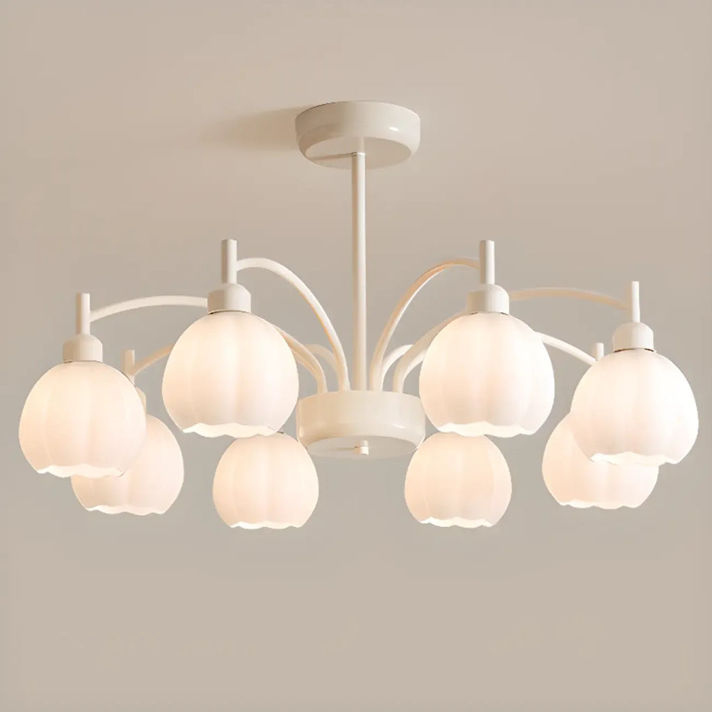Lustre moderne à 6 lumières en forme de fleur pour salon