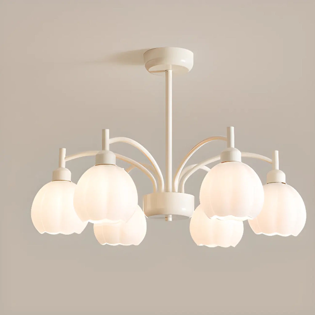 Lustre moderne à 6 lumières en forme de fleur pour salon