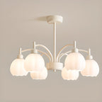 Lustre moderne à 6 lumières en forme de fleur pour salon