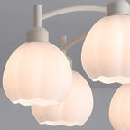 Lustre moderne à 6 lumières en forme de fleur pour salon
