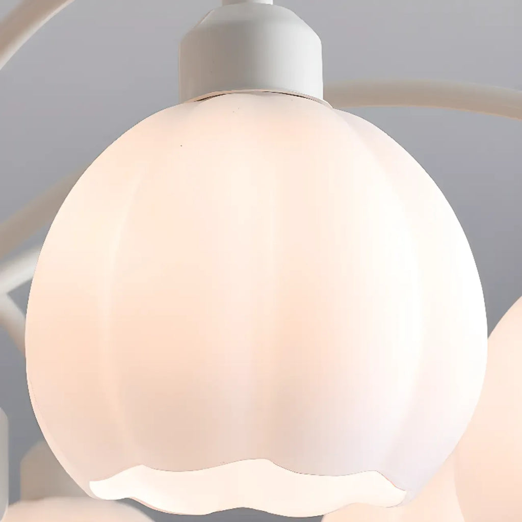Lustre moderne à 6 lumières en forme de fleur pour salon