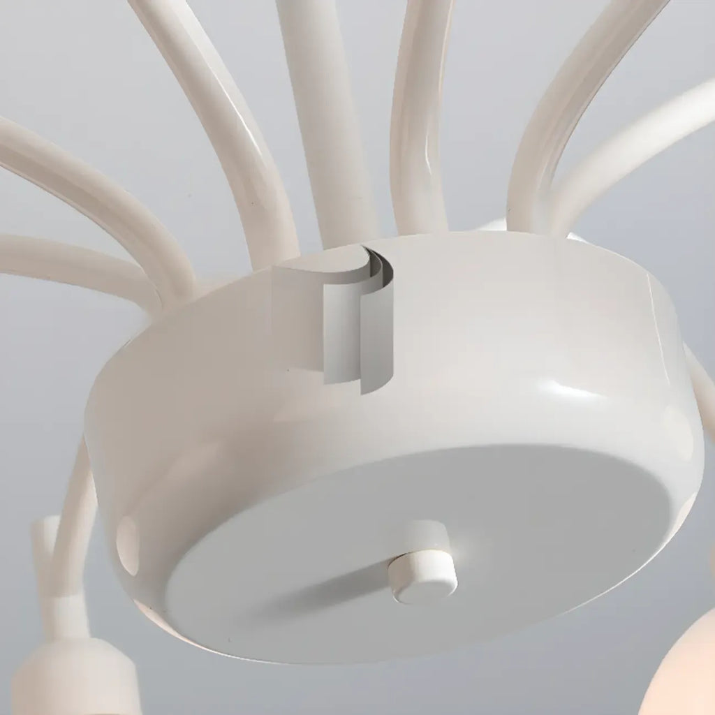 Lustre moderne à 6 lumières en forme de fleur pour salon