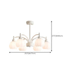 Lustre moderne à 6 lumières en forme de fleur pour salon