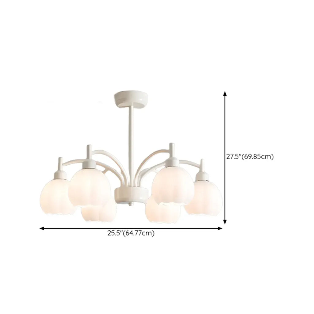 Lustre moderne à 6 lumières en forme de fleur pour salon