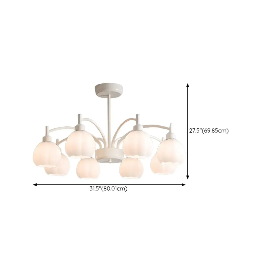 Lustre moderne à 6 lumières en forme de fleur pour salon