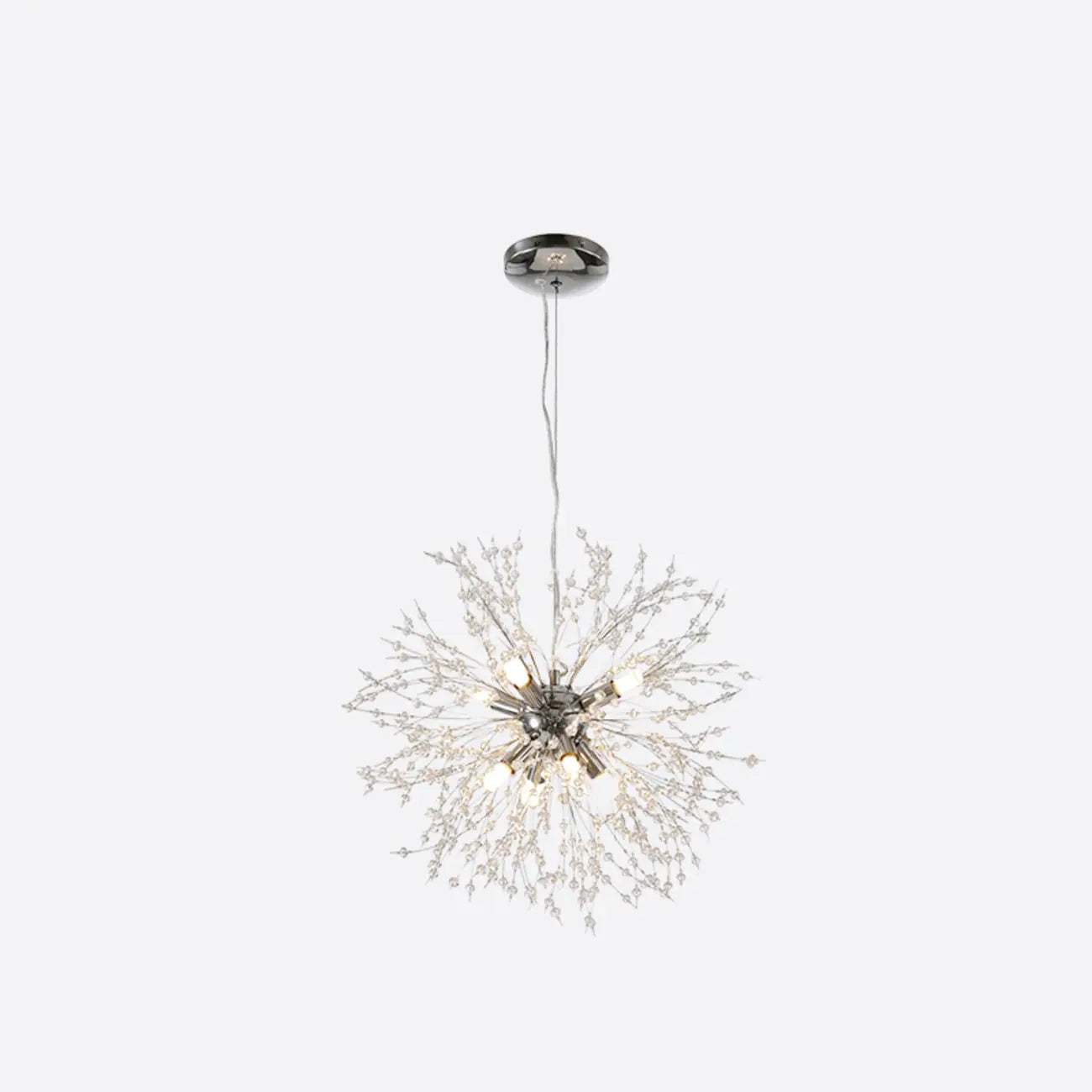 Lustre moderne en cristal avec motif en étoile