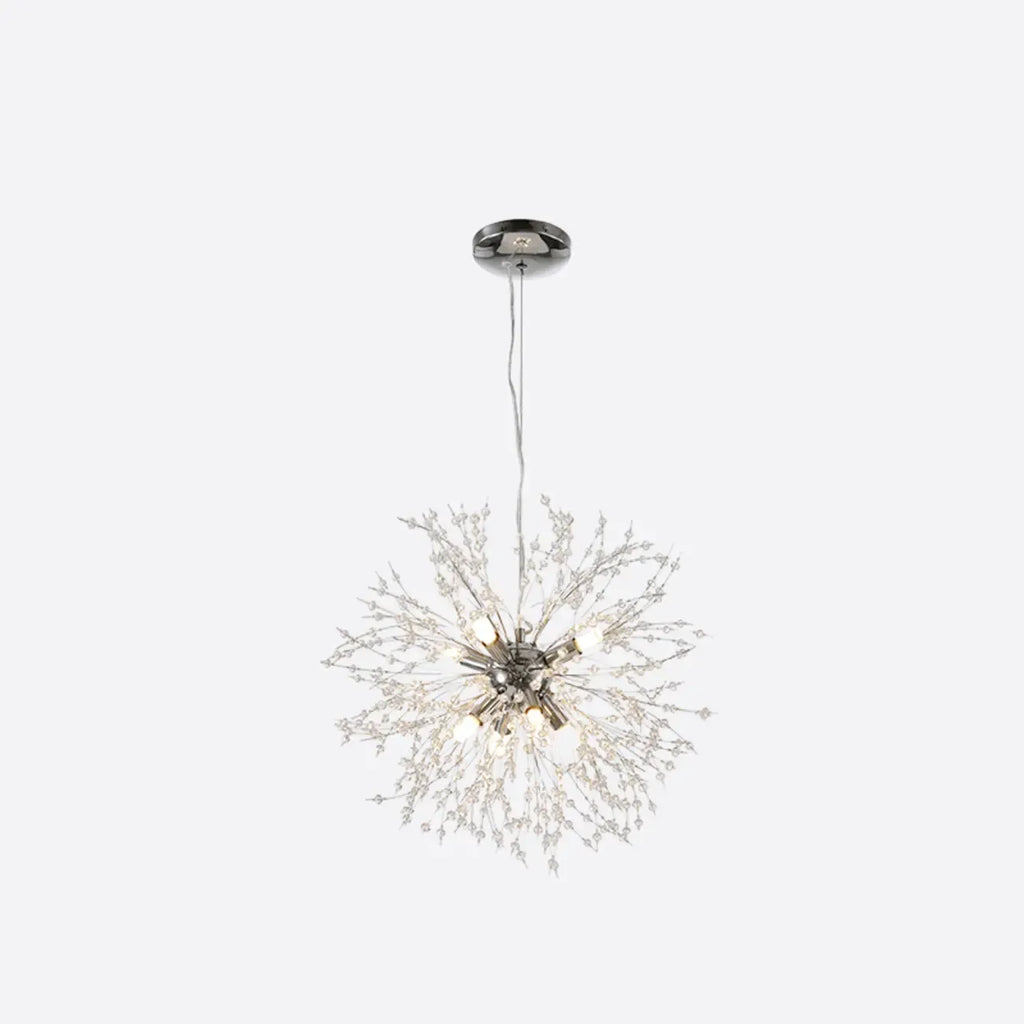 Lustre moderne en cristal avec motif en étoile