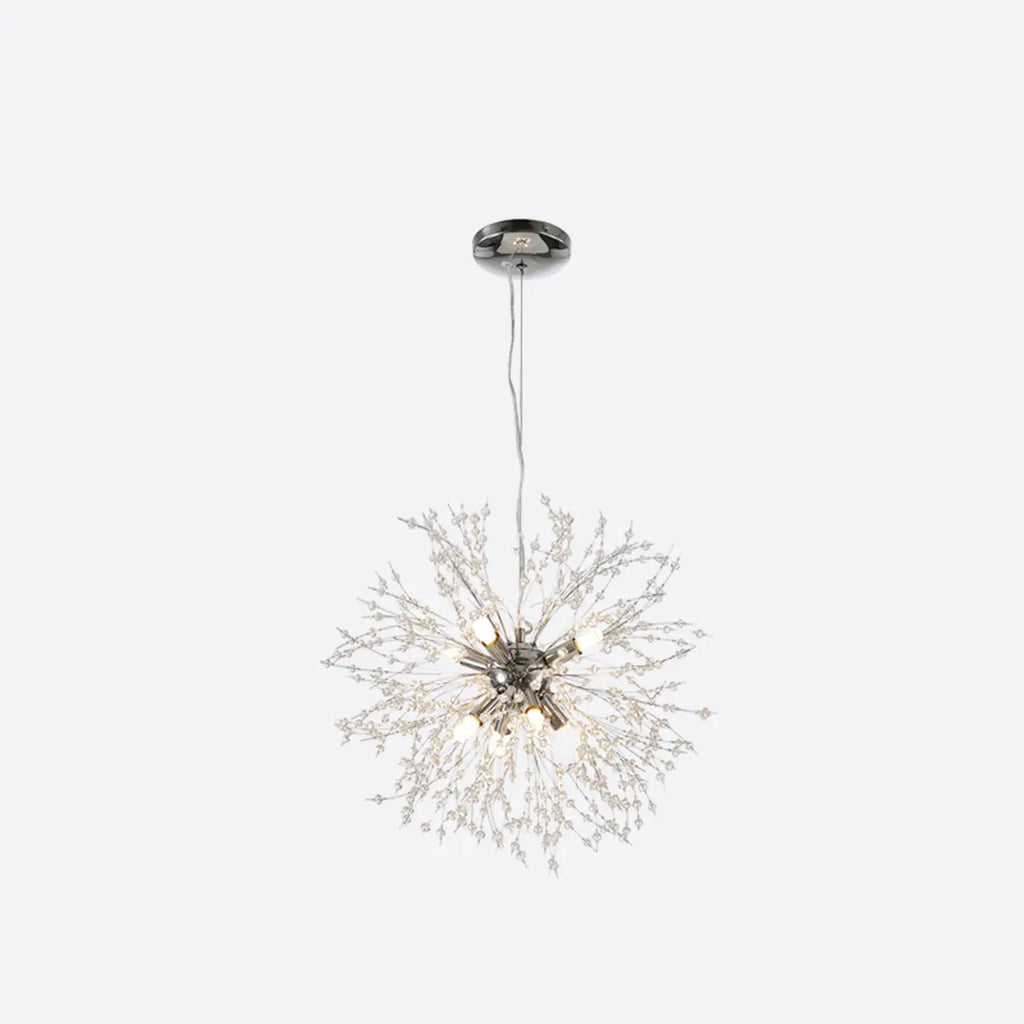 Lustre moderne en cristal avec motif en étoile