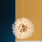 Lustre moderne en cristal avec motif en étoile