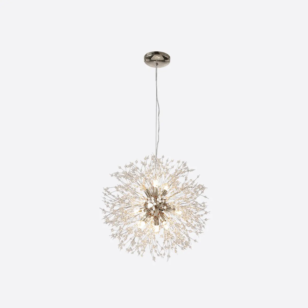 Lustre moderne en cristal avec motif en étoile