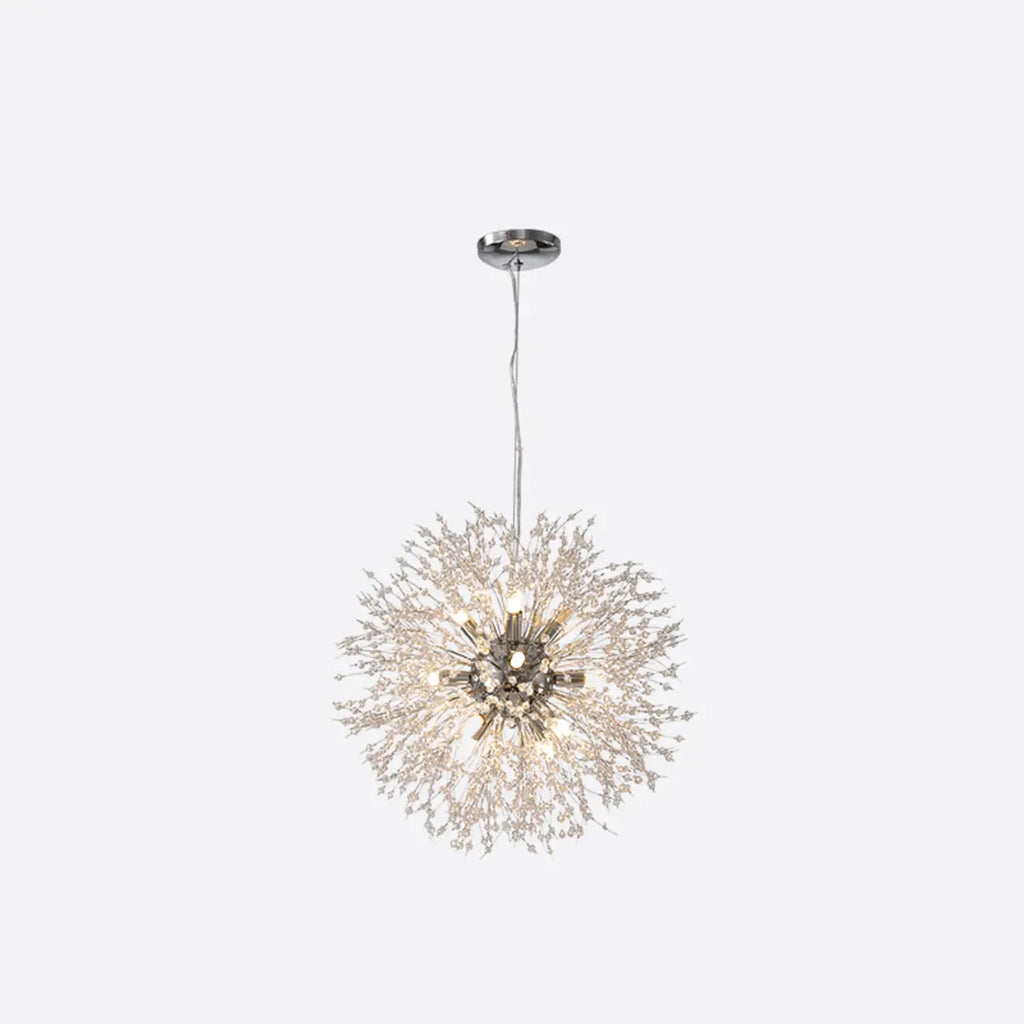 Lustre moderne en cristal avec motif en étoile