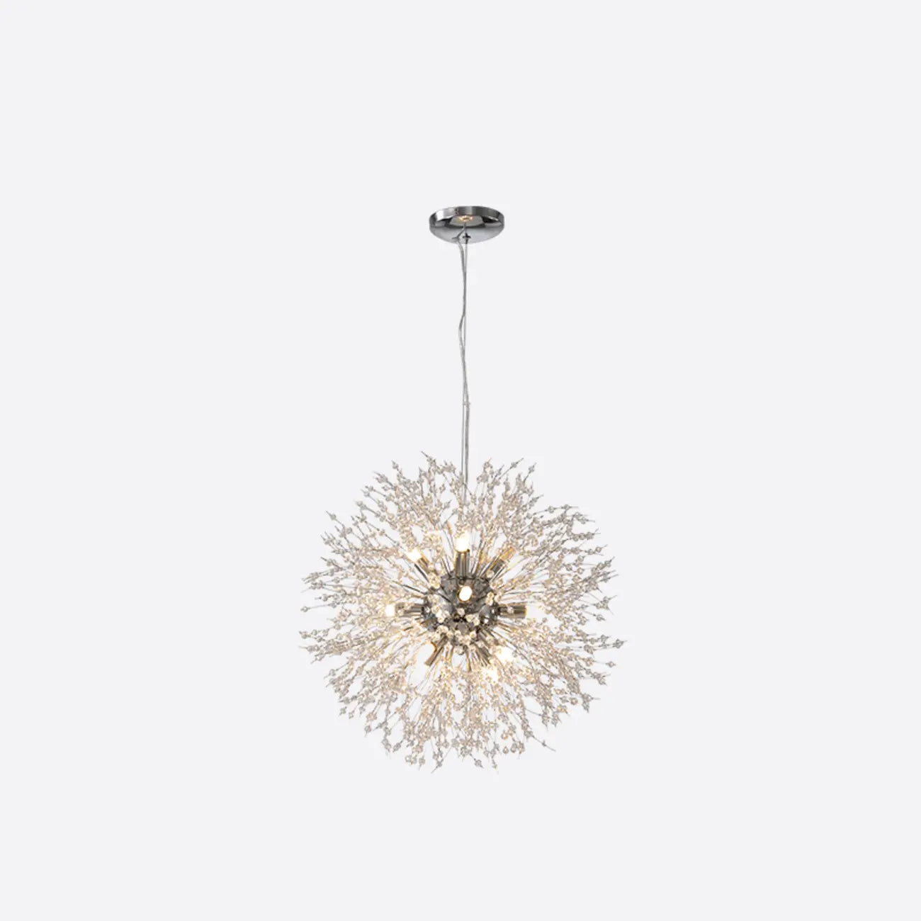 Lustre moderne en cristal avec motif en étoile