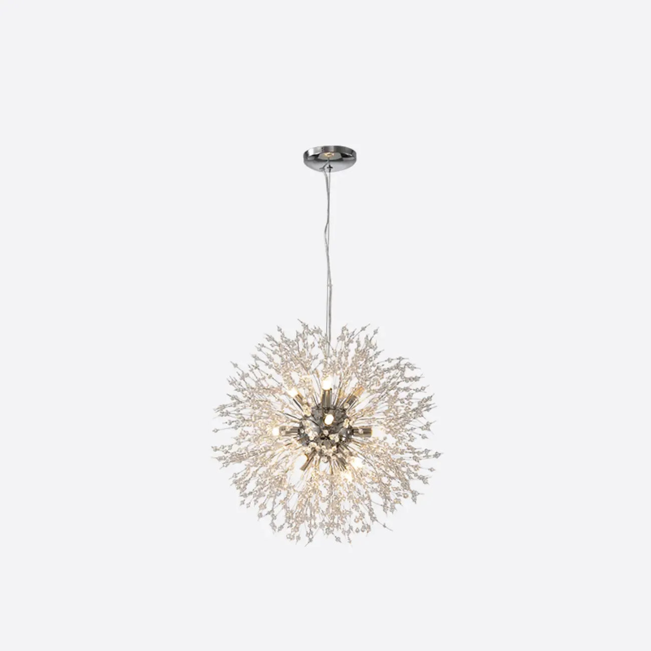 Lustre moderne en cristal avec motif en étoile