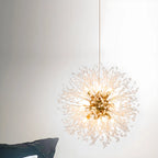 Lustre moderne en cristal avec motif en étoile