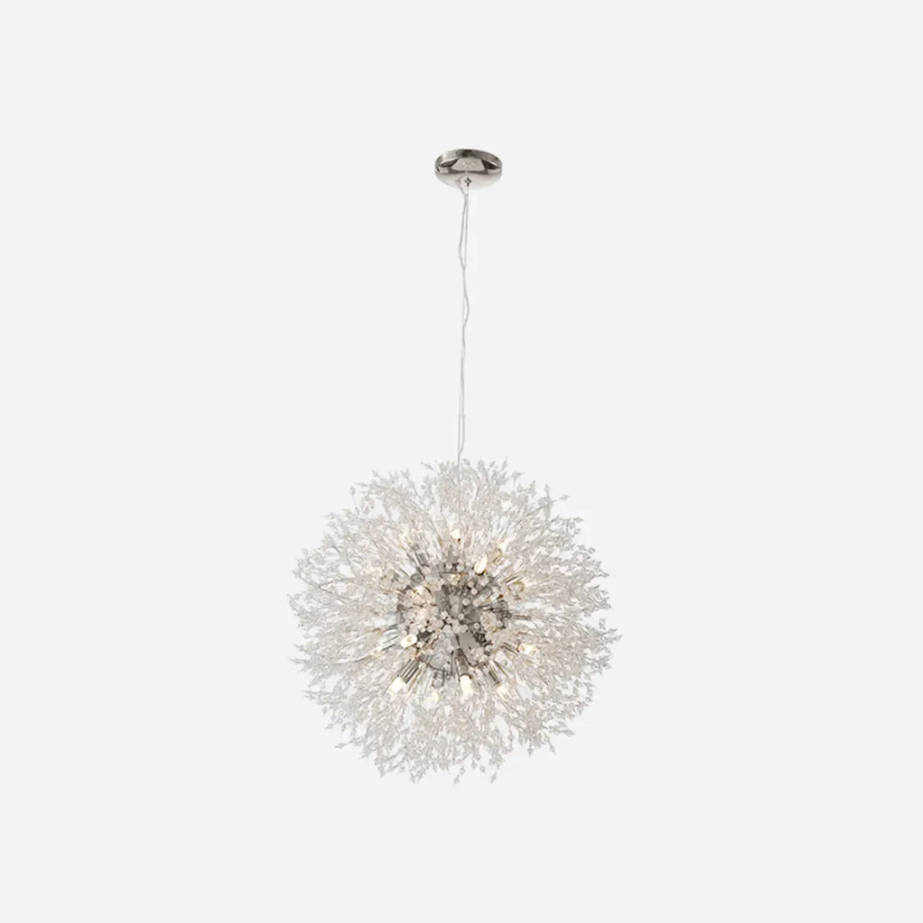 Lustre moderne en cristal avec motif en étoile