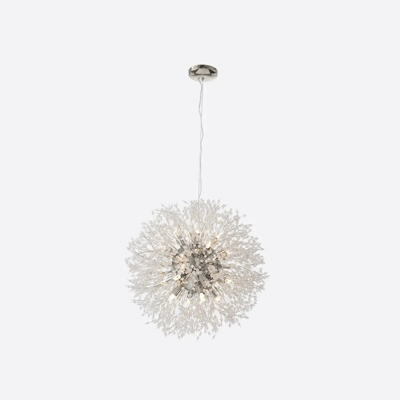 Lustre moderne en cristal avec motif en étoile