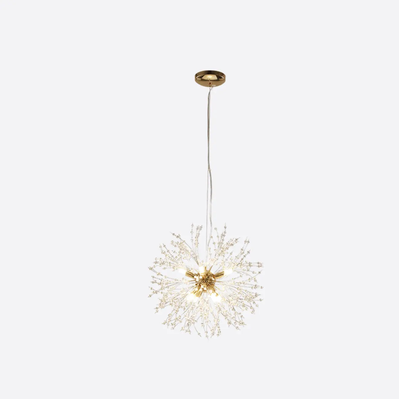 Lustre moderne en cristal avec motif en étoile