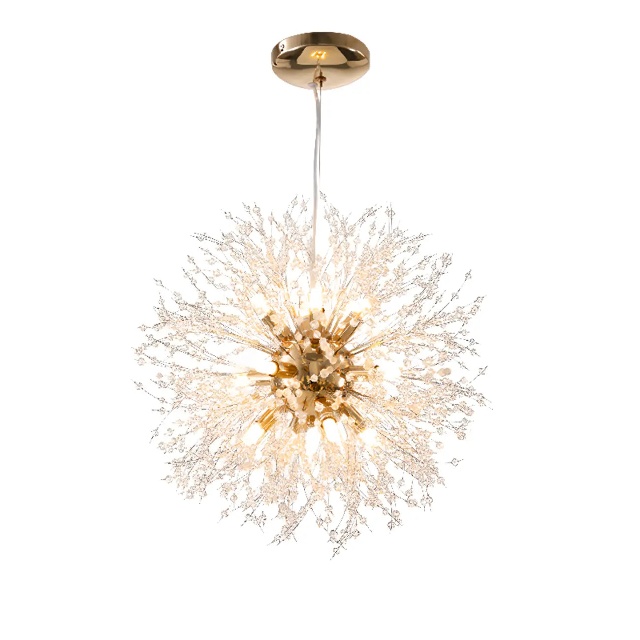 Lustre moderne en cristal avec motif en étoile