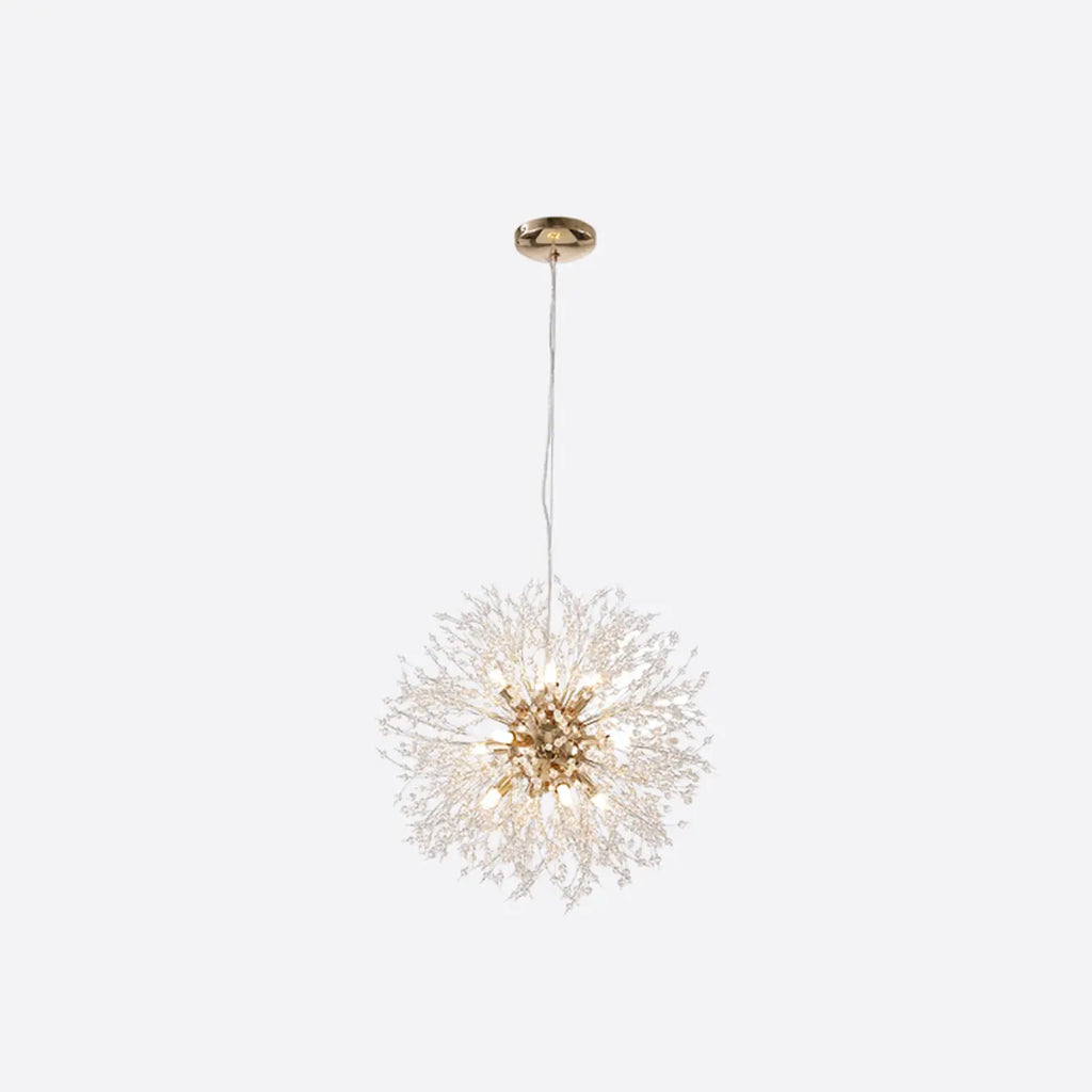 Lustre moderne en cristal avec motif en étoile