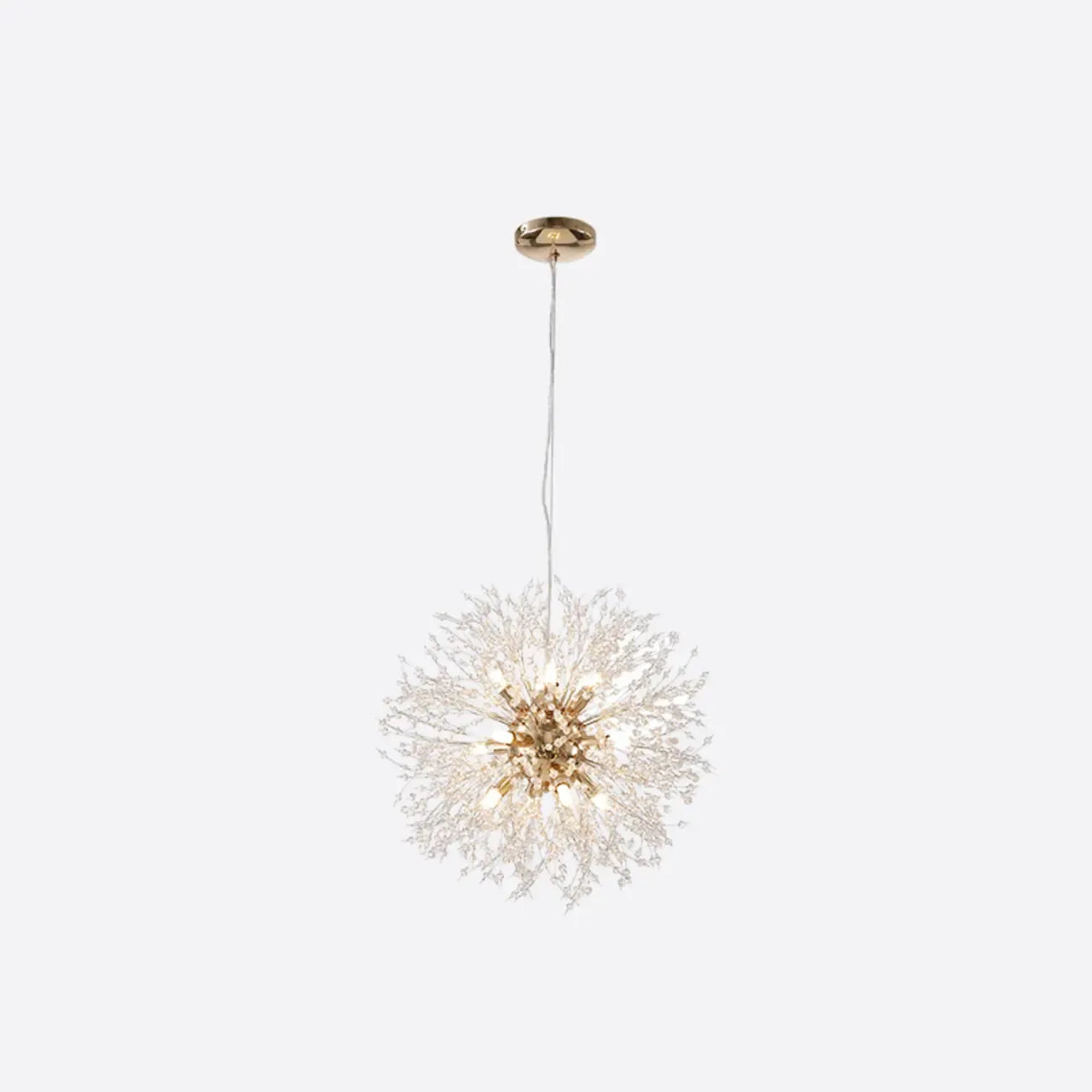 Lustre moderne en cristal avec motif en étoile