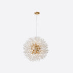 Lustre moderne en cristal avec motif en étoile