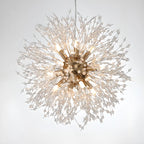 Lustre moderne en cristal avec motif en étoile