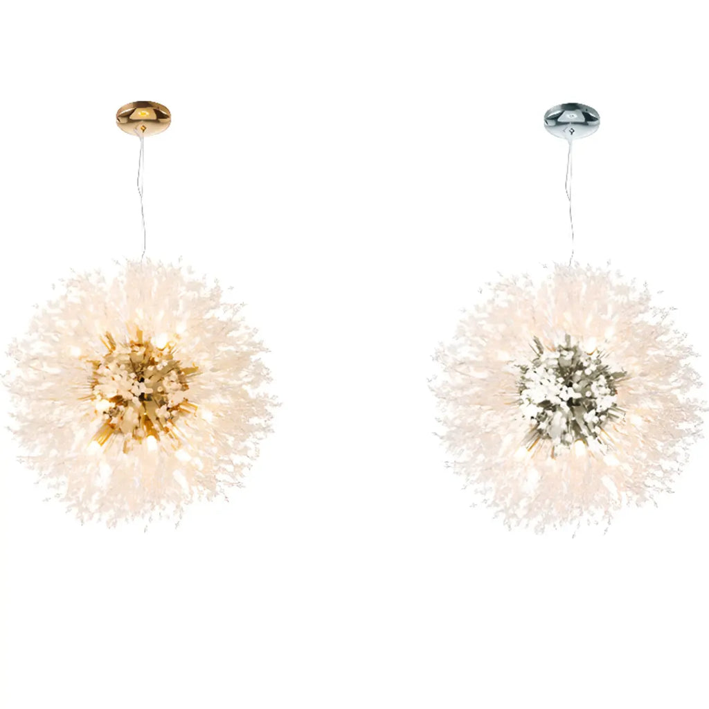 Lustre moderne en cristal avec motif en étoile
