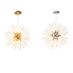 Lustre moderne en cristal avec motif en étoile