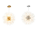 Lustre moderne en cristal avec motif en étoile
