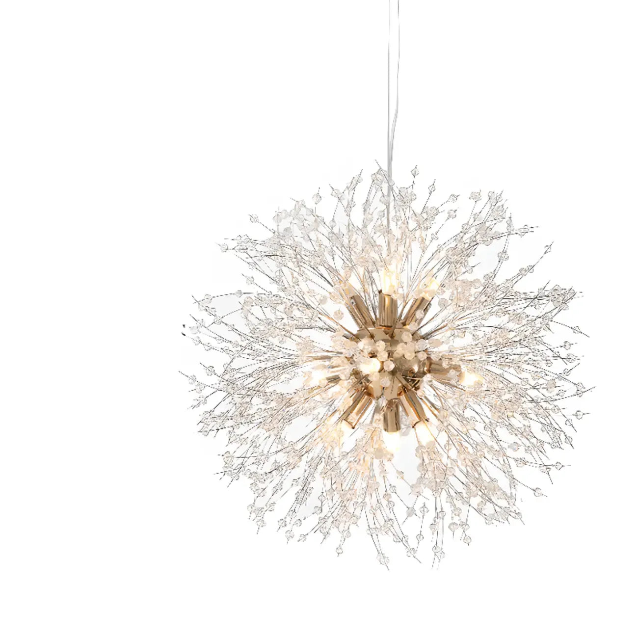 Lustre moderne en cristal avec motif en étoile