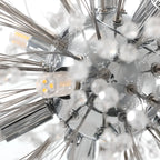 Lustre moderne en cristal avec motif en étoile