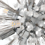 Lustre moderne en cristal avec motif en étoile