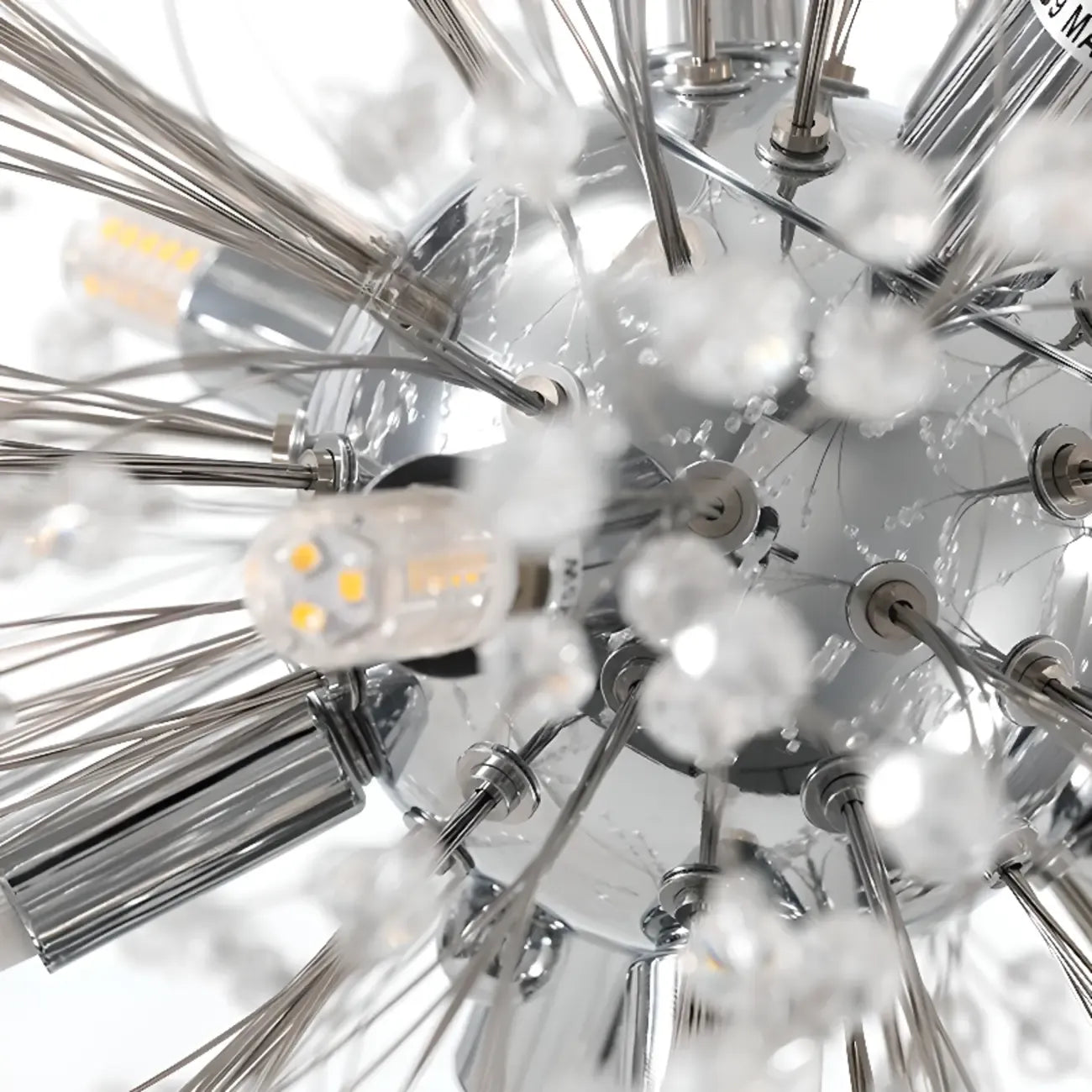 Lustre moderne en cristal avec motif en étoile