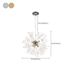 Lustre moderne en cristal avec motif en étoile