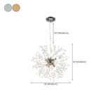 Lustre moderne en cristal avec motif en étoile