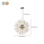 Lustre moderne en cristal avec motif en étoile