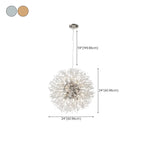 Lustre moderne en cristal avec motif en étoile