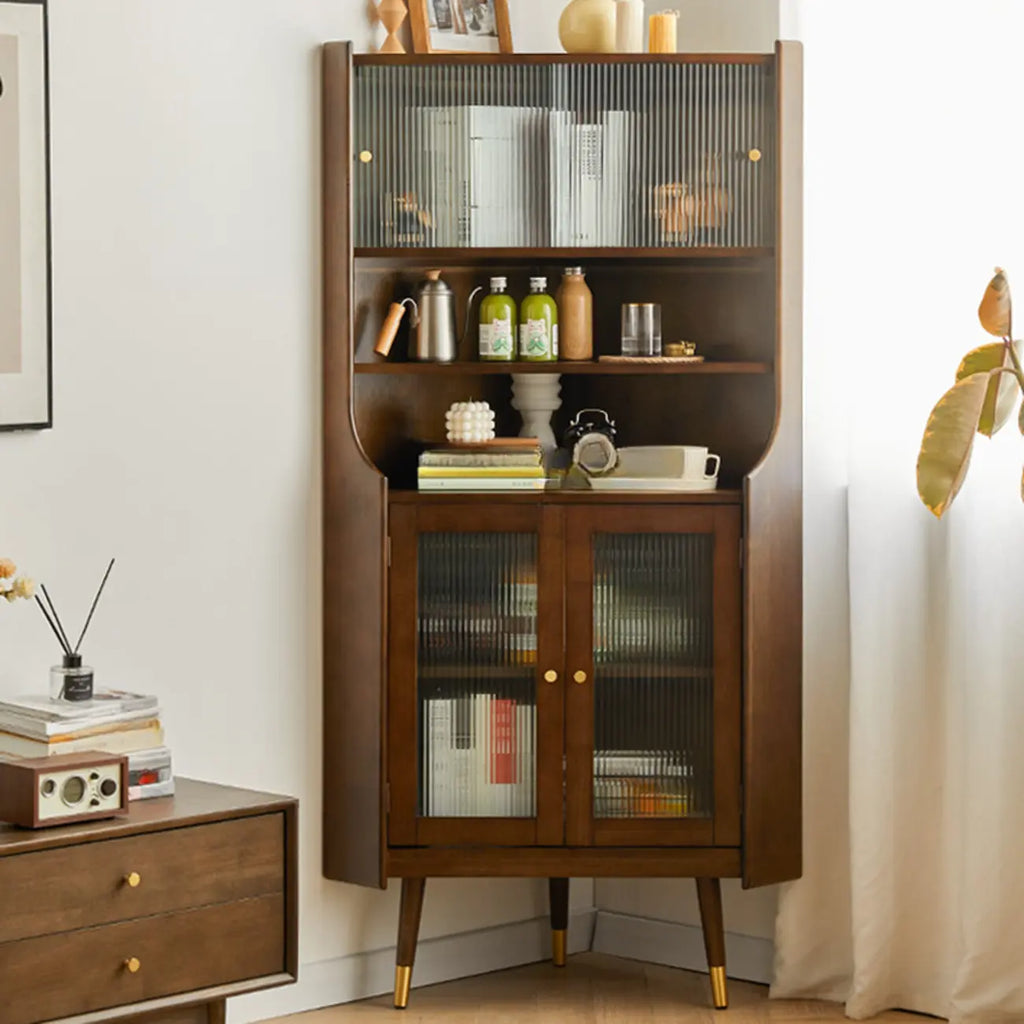 Mobiletto da cucina retrò a 3 gambe in legno per l'arredamento del soggiorno
