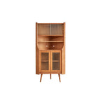Mobiletto da cucina retrò a 3 gambe in legno per l'arredamento del soggiorno