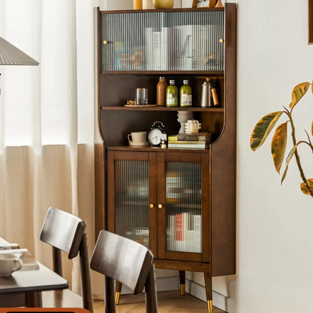 Mobiletto da cucina retrò a 3 gambe in legno per l'arredamento del soggiorno