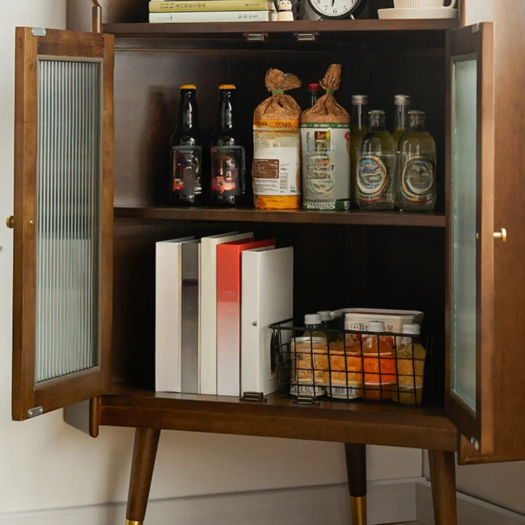 Mobiletto da cucina retrò a 3 gambe in legno per l'arredamento del soggiorno