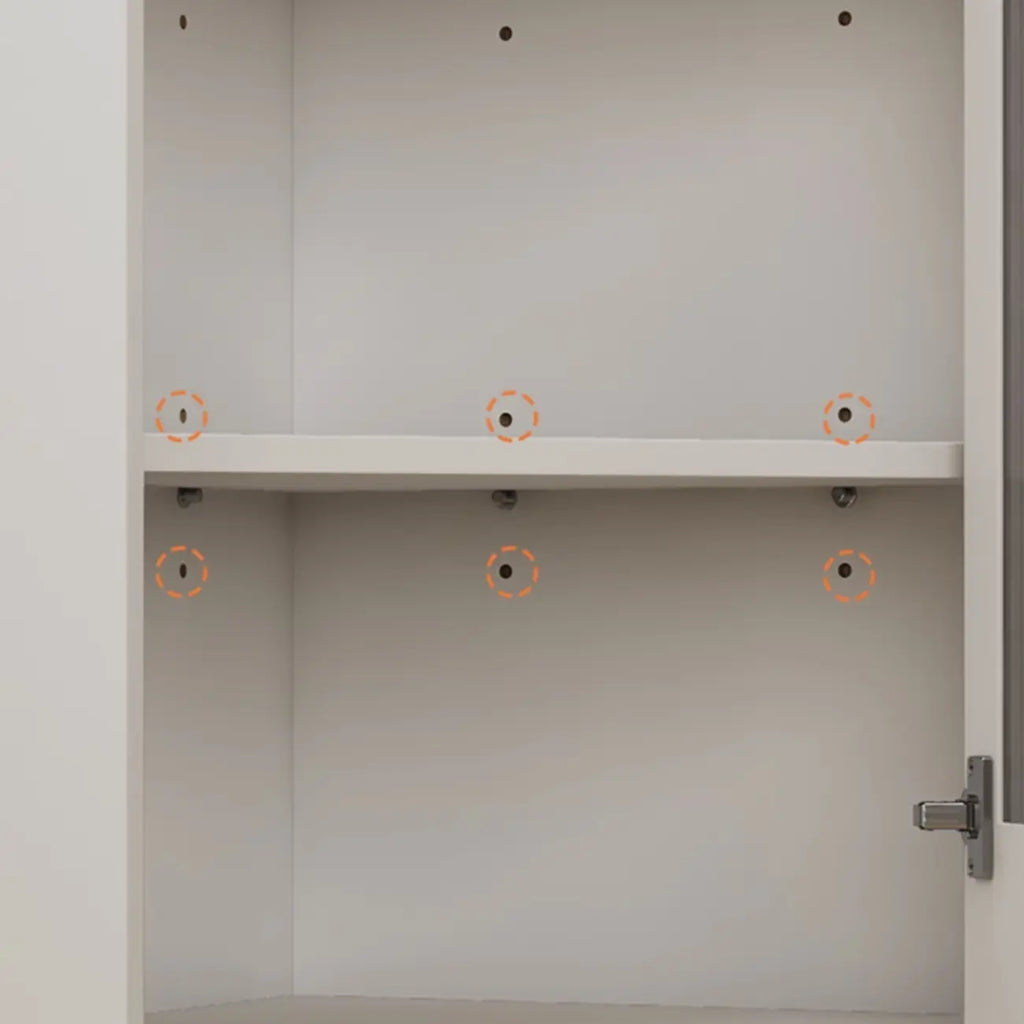 Meuble d'angle en bois autoportant avec pied en métal et éclairage