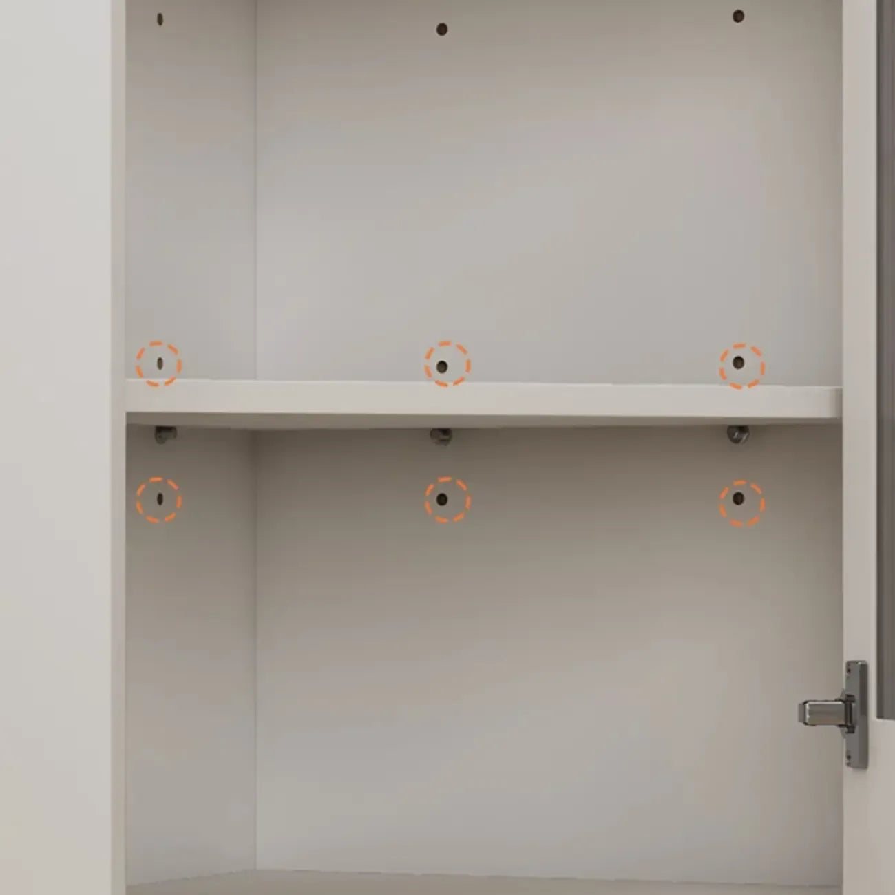 Meuble d'angle en bois autoportant avec pied en métal et éclairage