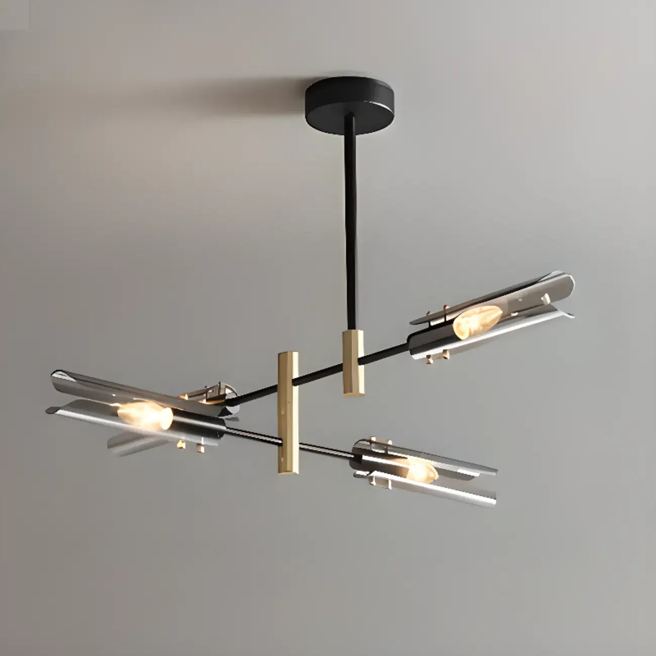 Lustre linéaire industriel moderne à hauteur réglable