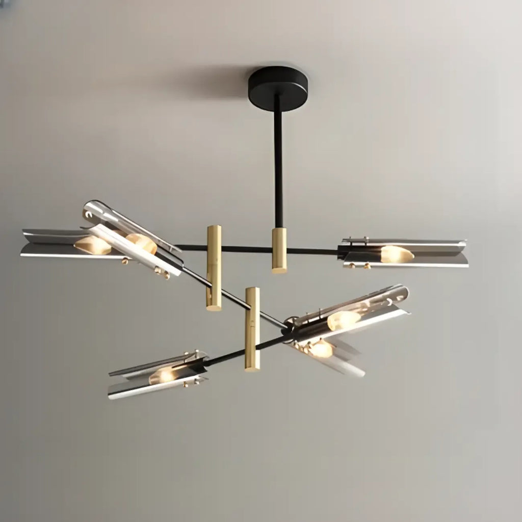 Lustre linéaire industriel moderne à hauteur réglable