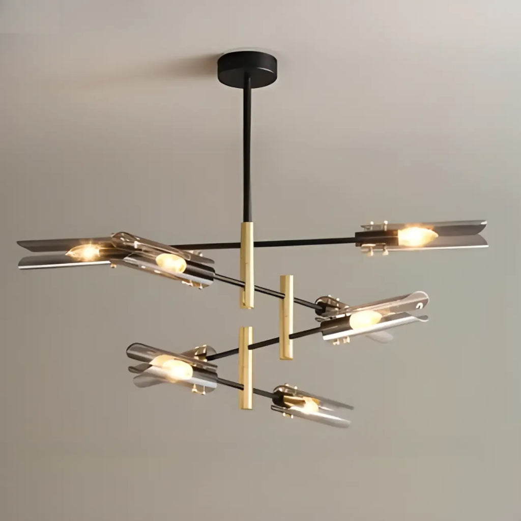 Lustre linéaire industriel moderne à hauteur réglable