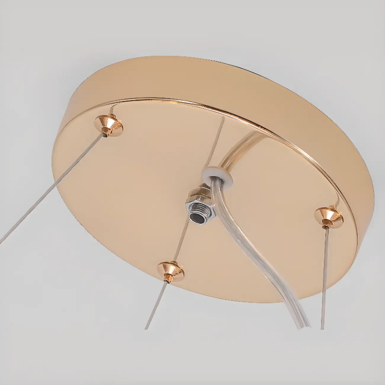 Lustre rond moderne en cristal avec motif en étoile