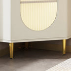Meuble d'angle intérieur autoportant avec porte vitrée et éclairage